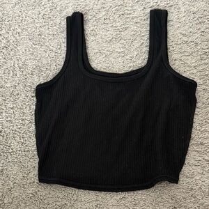 Tilly's Classic Black Ribbed Crop Top